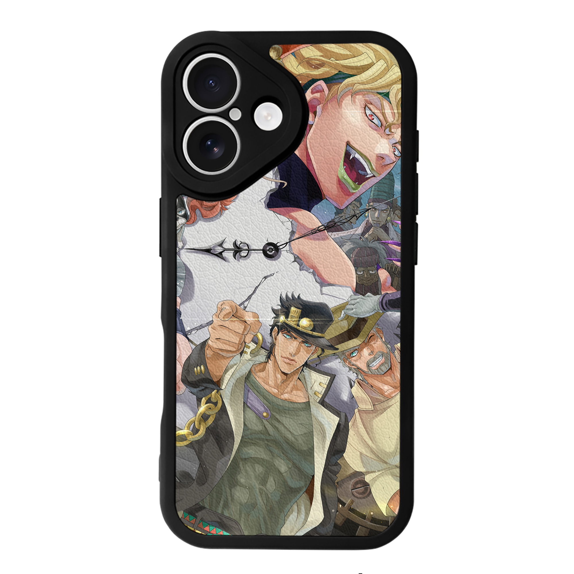 （画像用） ジョジョの奇妙な冒険 JoJo's Bizarre Adventure 【iPhone 16シリーズ対応】シリコンスマホケース（レザー調） 材質：シリコン
